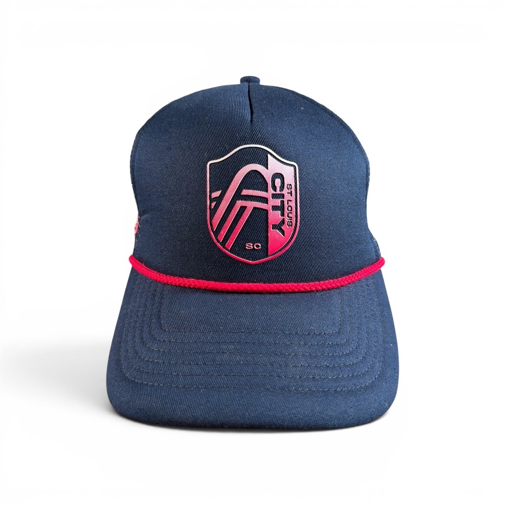 St Louis City SC MLS Trucker Hat Fan Ink Navy Blue Snapback Rope Cap OSFM
